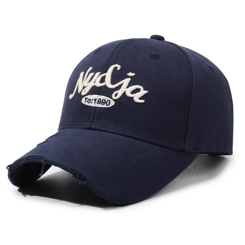Spring And Autumn Hardtop Versatile Baseball Cap Men'S And Women'S Embroidered Alphabet Sun Cap Outdoor Casual Cap Tide