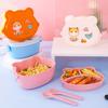 1 комплект, коробка для хранения продуктов, хорошее уплотнение, принадлежности для пикника, герметичная детская коробка для бенто с героями мультфильмов, прочная коробка для хранения вилки и ложки, сохраняет свежесть
