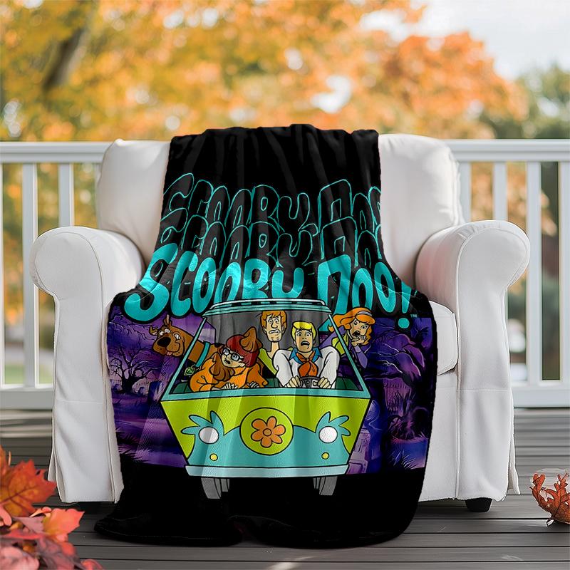 Scooby Doo Flannel Blanket Soft Warm All-Season Throw, Design for Camping, Car Travel, Hiking Sofa, Bed, Office Perfect Gift for Parties