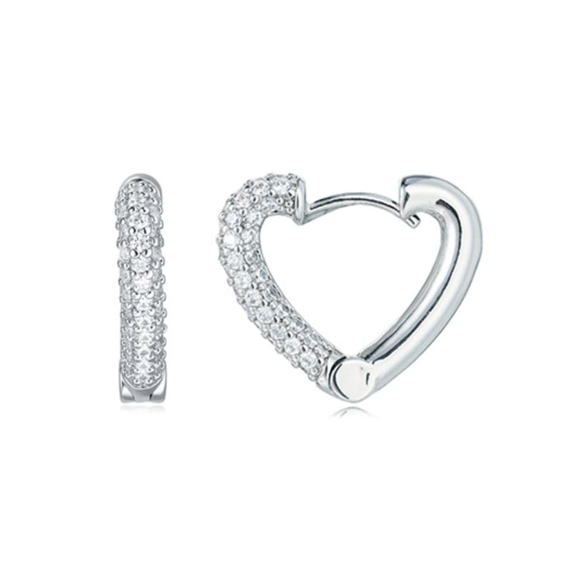 WESTISLAND Stone Heart One-Touch Earrings_WI5111425