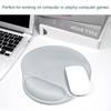 Wrist Rest Mouse Pad Gray Soft Silicone Ergonomic Design Nonslip PU Bottom Mouse Wrist Pad for Office Work Game Grey