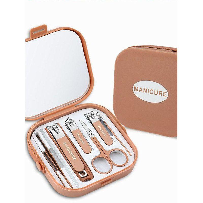 Nail art high-grade mirror Suit combination with mirror nail clippers Suit full set of nail clippers manicure tools