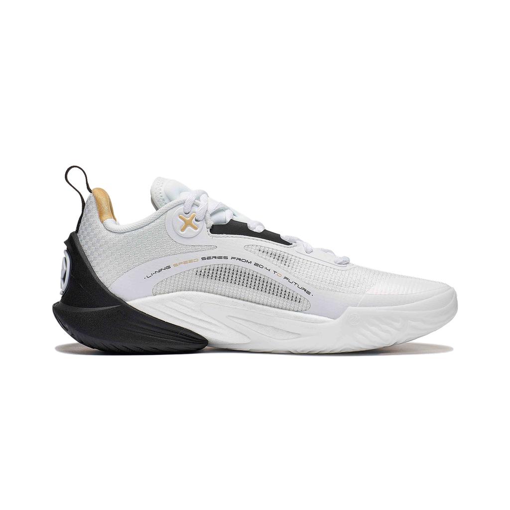 Li Ning Flash 10 Bounce Technology Легкие, устойчивые, прочные, дышащие, низкие баскетбольные кроссовки для мужчин, белые, черные ABAT085-5