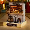 Coffee Shop Model Mini Doll House Miniature DIY Small House Kit DIY Miniature Dollhouses  Girls
