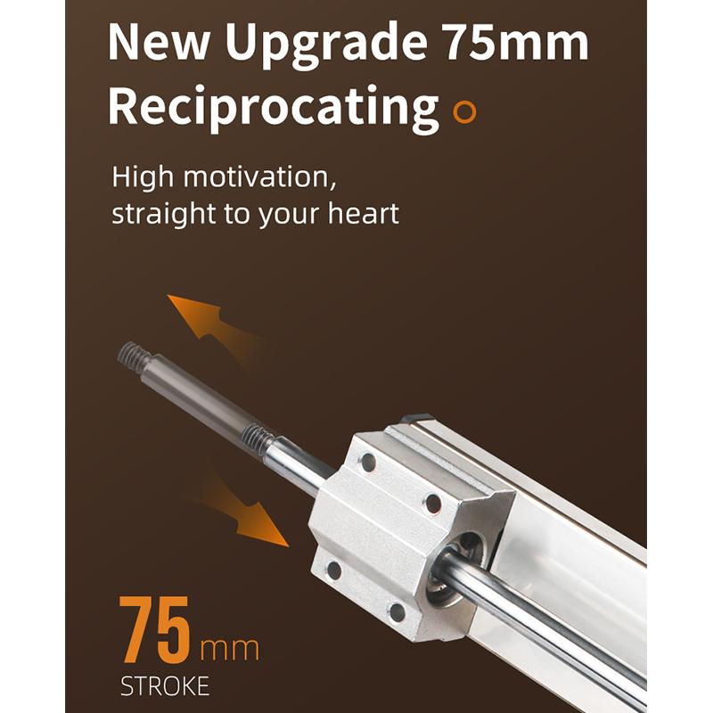 Telescopic Linear Actuator with High Thrust 75mm Stroke DC Motor 3XLR Connector Reciprocating Mechanism Automatic Sex Machine