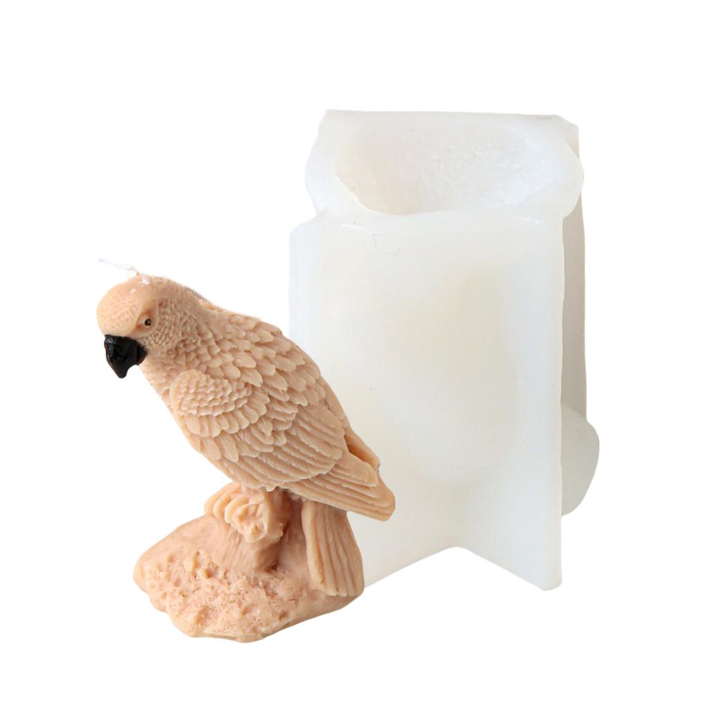 Формы для свечей «Стоящая сова» Силиконовые формы для животных Гипсовые формы Формы для попугаев ручной работы Формы для орнаментов Формы из эпоксидной смолы