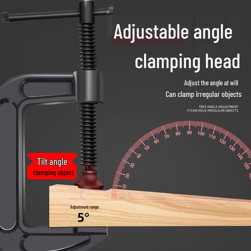 Deqier Heavy-Duty 8-inch Malleable Cast Iron G-Clamp