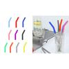 10Pcs/set Soft Silicone Straw Covers Metal Straws Tips Covers Fit for 8MM Wide Reusable Stainless Steel Straw Nozzles