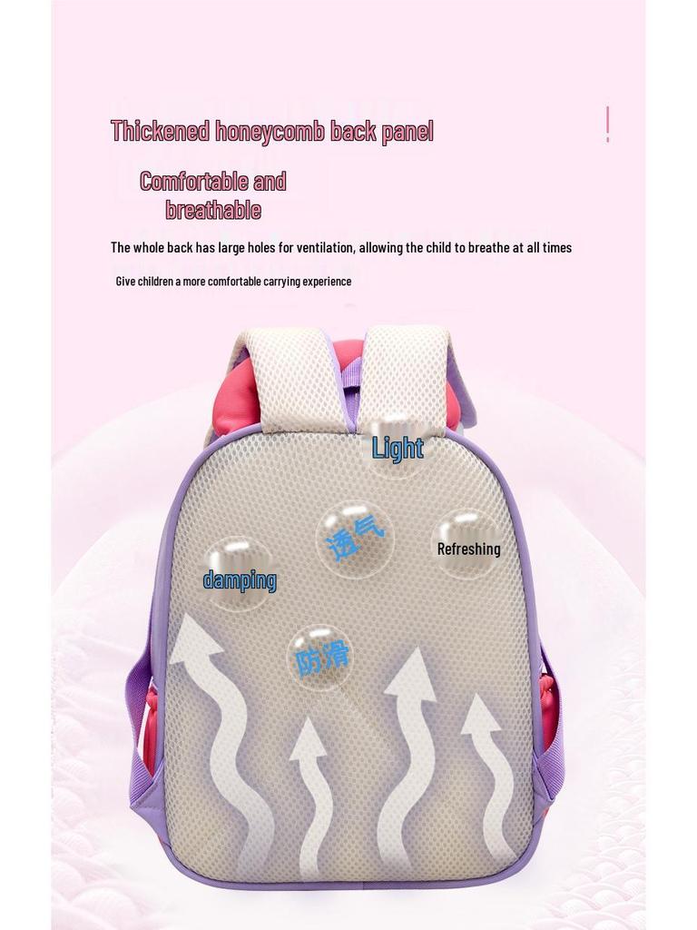 Прочный детский рюкзак с мультяшным рисунком - Большая вместимость, Легкий, Грязеотталкивающий, Дизайн с двойными плечевыми лямками для использования в детском саду за границей