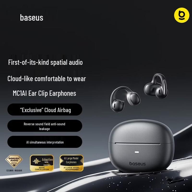 Baseus AI Open-Ear Clip Bluetooth Earbuds