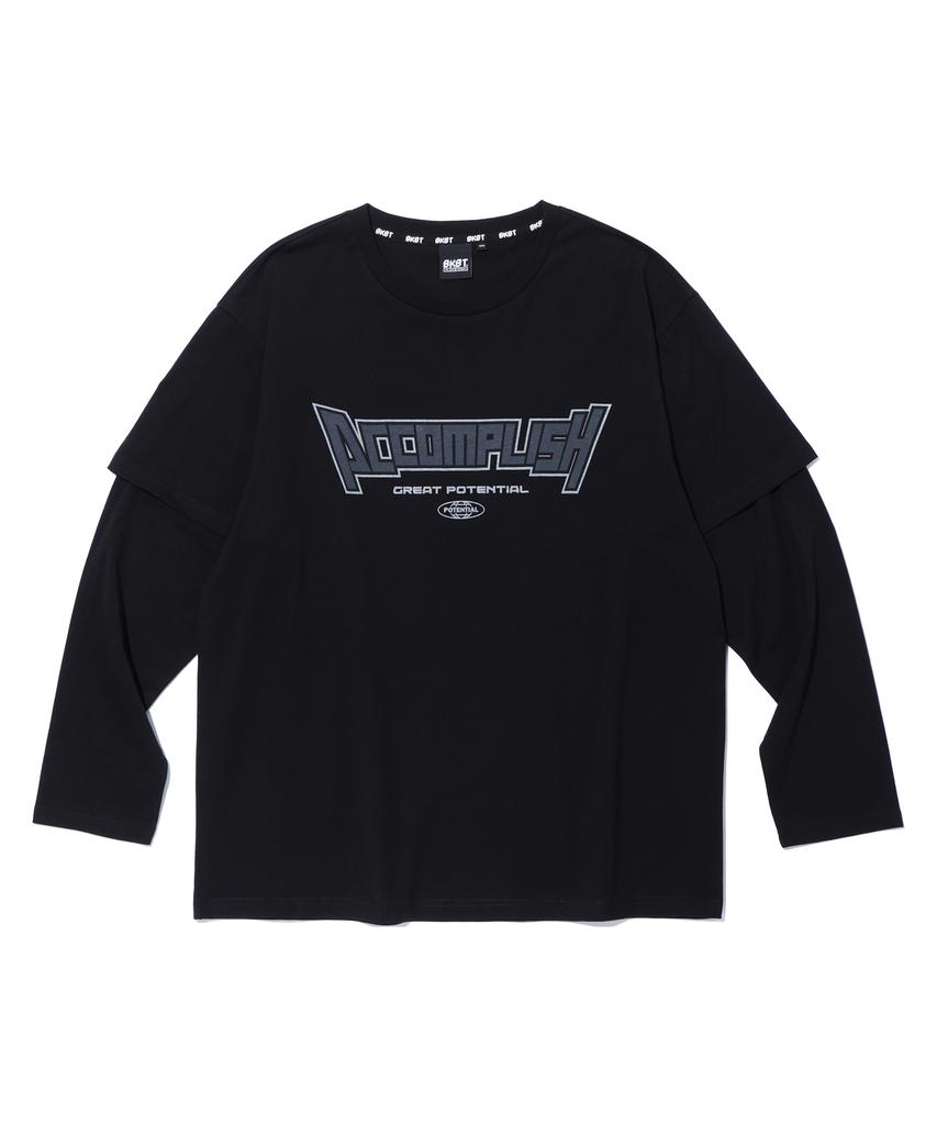 BUNKERBUSTER Sleeve Layered Logo T-Shirt Black (Mo3Tu651-076)
