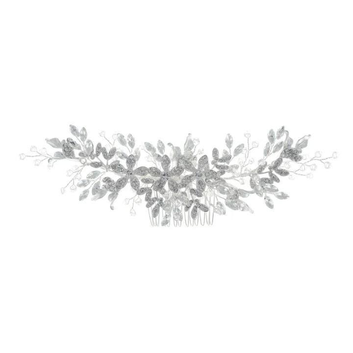 LY-HP0096 Bridal Hairpieces Crystal Headband Shinny Rhinestones Alloy Material Wedding Hair Accessory Handmade Luxury Silver