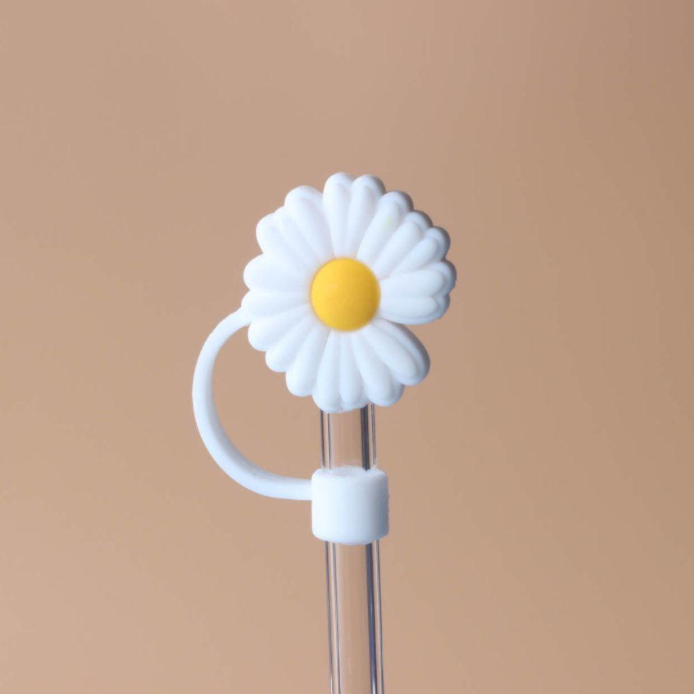 Cartoon Cute Drinking Straw Dust Cap 3D Straw Tips Cover New Silicone Straw Plug Bottle