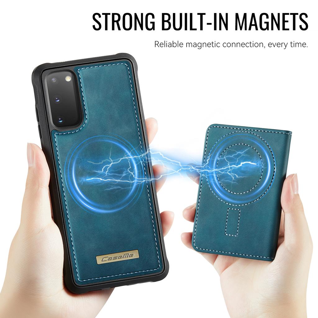For Samsung Galaxy S20 4G/Galaxy S20 5G Magnetic Case CASEME ME80 Series Leather PC TPU Phone Cover with Detachable Wallet