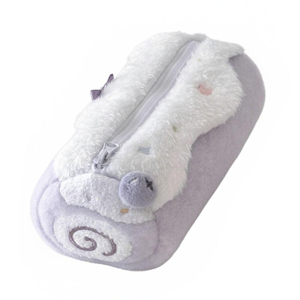 Пенал Голубика Шарлотка Портативная сумка для хранения канцелярских принадлежностей Большая вместимость Фиолетовый органайзер для канцелярских принадлежностей В школу