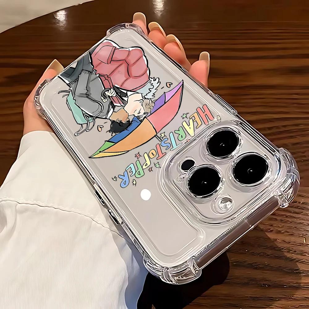 Heartstopper Phone Case For iPhone 16 15 14 13 12 11 Mini Pro Max X XR XSMax 7 8 Plus Anti Fall Transparent Cover