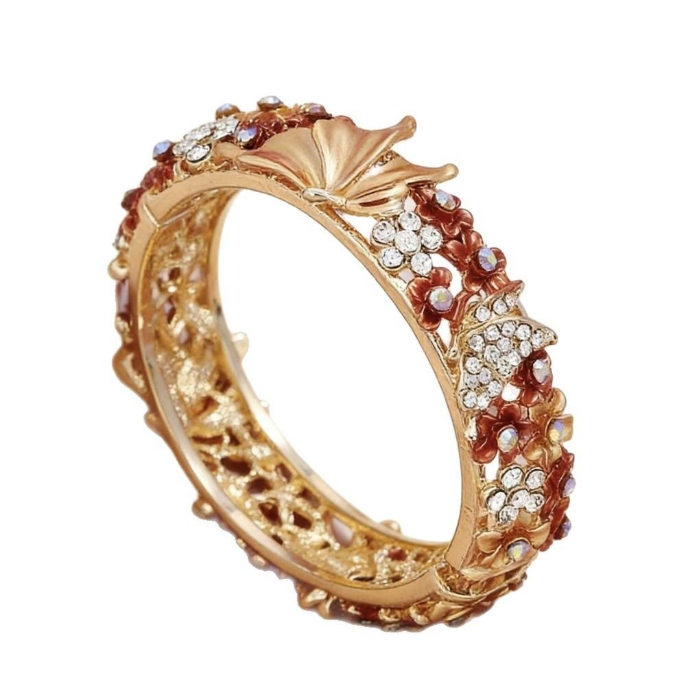 Non-fading Bracelets for Women Hollowed-out Open Bangles Butterfly Diamond Bracelet Lady's Gift
