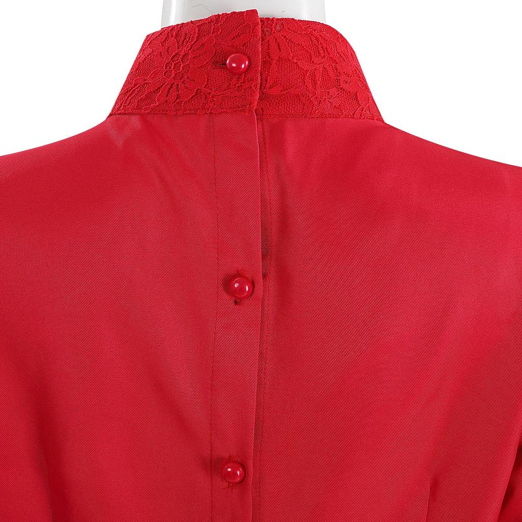 Костюм для косплея фильма ужасов Cross-border Factory Pearl, красное кружевное платье в винтажном стиле, наряд для Хэллоуин-вечеринки и сценического выступления