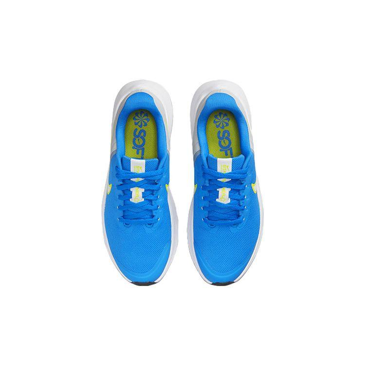 Nike Кроссовки для детей Nike Star Runner 3 GS Серый Фото Синий Серый-Туман Атомный Зеленый Белый DA2776-009
