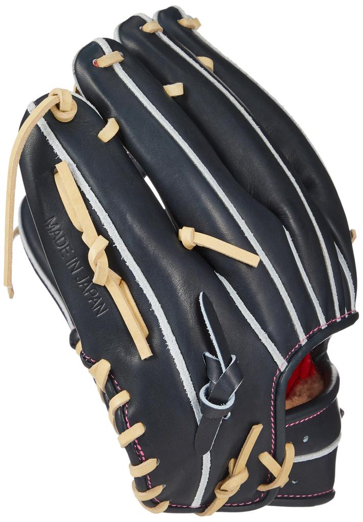 Жесткая бейсбольная перчатка ZETT Prostatus SE для игрока Наоки Йошикава, цвет ночной черный x пастельно-коричневый, для правого метателя BPROG265S, вторая/короткая (1932Н)