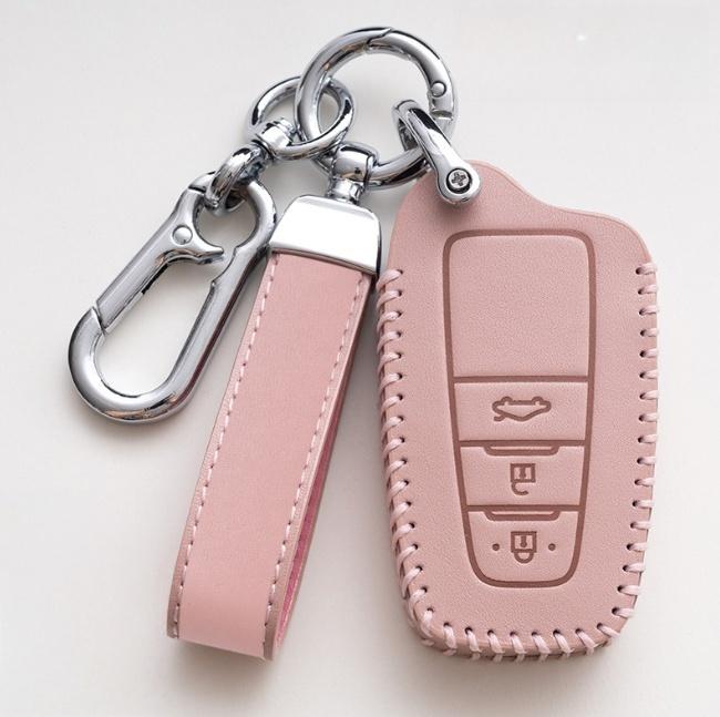 3 Кнопки Кожаный Чехол-Кейс для Ключа Автомобиля для Toyota Prius Camry Corolla CHR C-HR RAV4 Land Cruiser Prado Аксессуары для Брелка