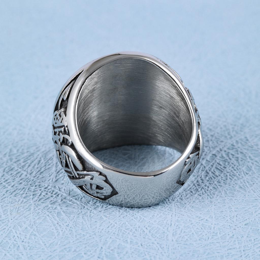 New S925 Silver Ring, Viking Series Nautical Seal Style, Viking Totem, Ring Fashion Accessories