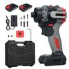 21V Electric Screwdriver 2in1 Impact Driver + Hammer Brushless Rechargeable Power Screwdriver