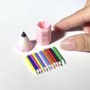 10/12Pcs Kid Pretend Play Toy Dollhouse Miniature Colored Pen Mini Pencil School Supplies Model Doll House Accessories