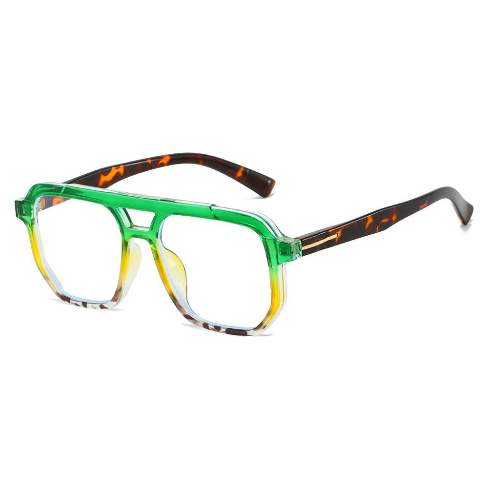 New double bridge fashion sunglasses, European and American simple and versatile pilot sunglasses for men and women