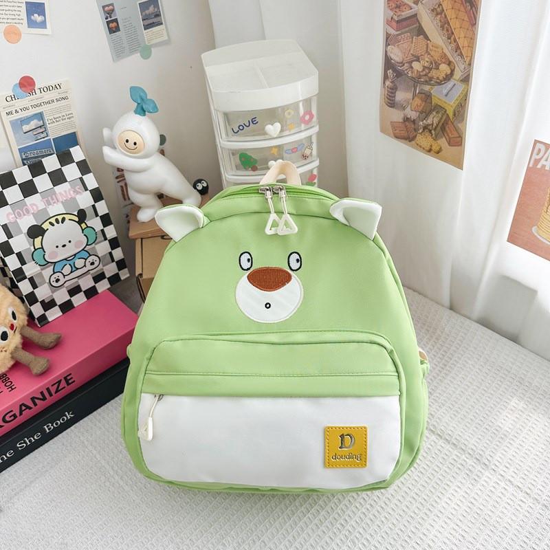 Children Bear Little Backpack Zipper Design Adjustable Shoulder Straps Schoolbag