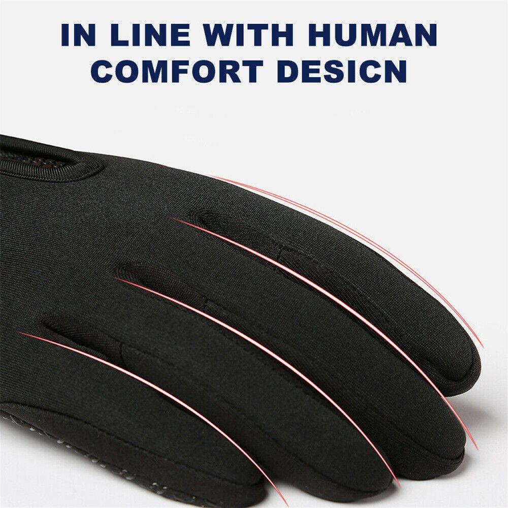 Нескользящие велосипедные перчатки Теплые водонепроницаемые перчатки Уличные сенсорные варежки Катание на лыжах