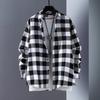 Spring Autumn New Style Men's Long-Sleeved Plaid Shirt Casual Inch Slim-Fit Outer