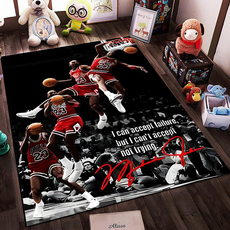 Michael Jordan Basketball Action Collage Rug Non-slip rug suitable for living room and bedroom sofas sofas