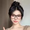 Fashion large frame plain artifact ultra-light frame female face small Korean style suitable for large face myopia can be matched