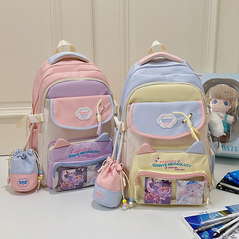 Милый колледж Гаоянь, маленький стиль, свежая и прозрачная сумка-боли, школьный рюкзак большой вместимости для старшеклассника, рюкзак для старшеклассника