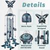 Butterfly Wind Chimes for Outside Large Aluminum Tubes Wind Chimes Outdoor Decorations for Patio  Garden  Porch  Memorial Butterfly Wind Bells Gift