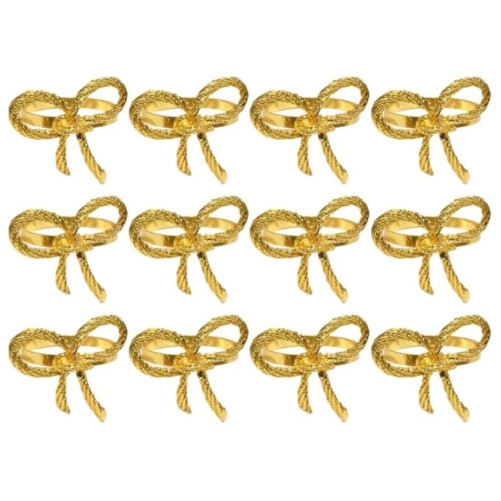 1/6/12pcs Metal Napkin Ring Buckles Gold Dinnig Table Decoration Exquisite Napkin Holder Kitchen