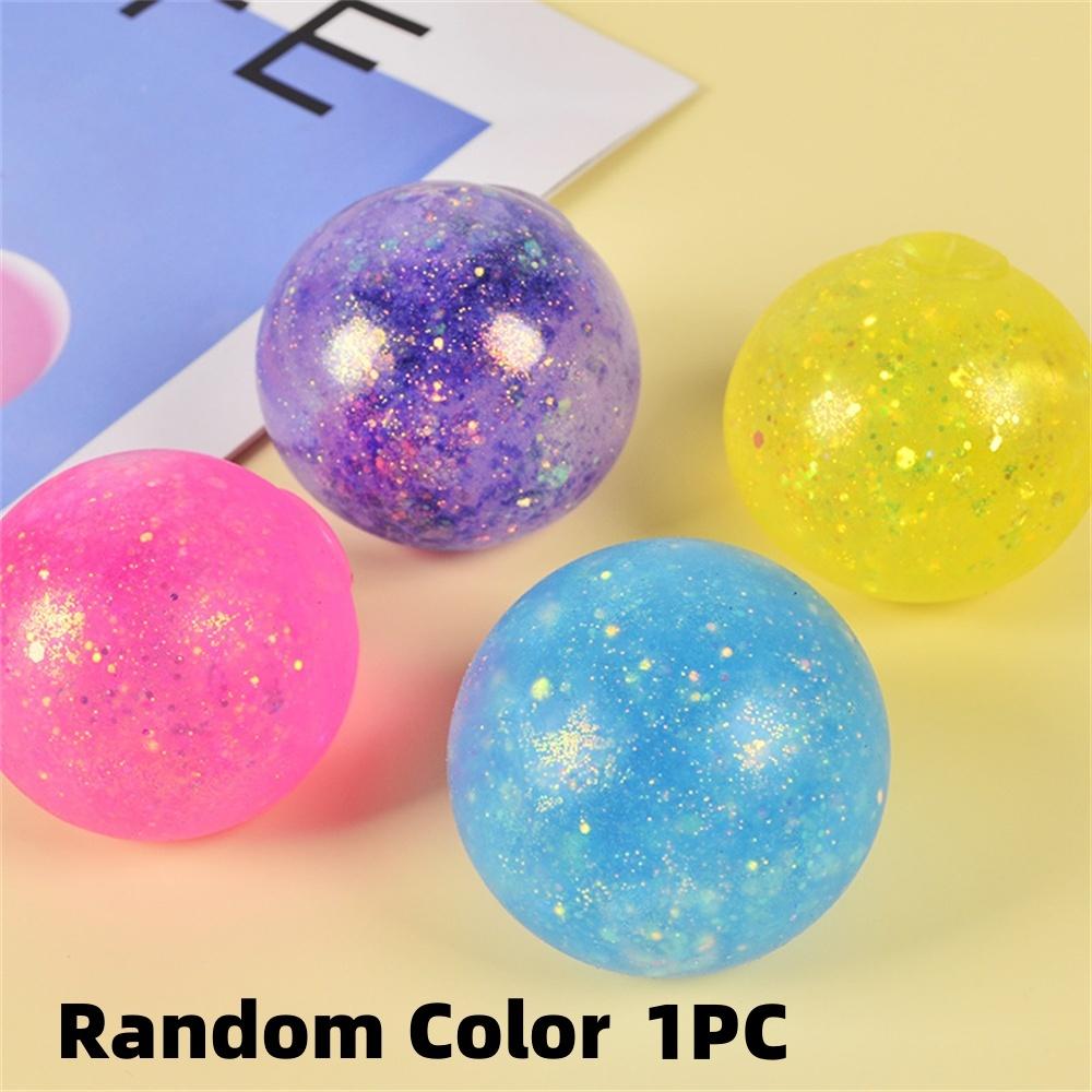 1PC Slow Rise Glitter Gel Ball Cube Sensory Squeeze Toy Squishy Fidget Toys for Kids Adults Stress Relief Balls Gifts