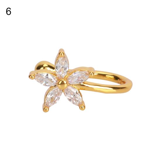 Медные клипсы для пирсинга носа в разных стилях с кубическим цирконием для модных людей