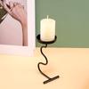 Iron Art Solid Color Desktop Candle Holder Unique Handicrafts Ornaments Gift Living Room Candlestick Decorative Home Decoration