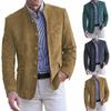 Autumn Winter Men's Casual Suede Blazer Jacket Long Sleeve Solid Color Single Breasted Button Fashion Jackets