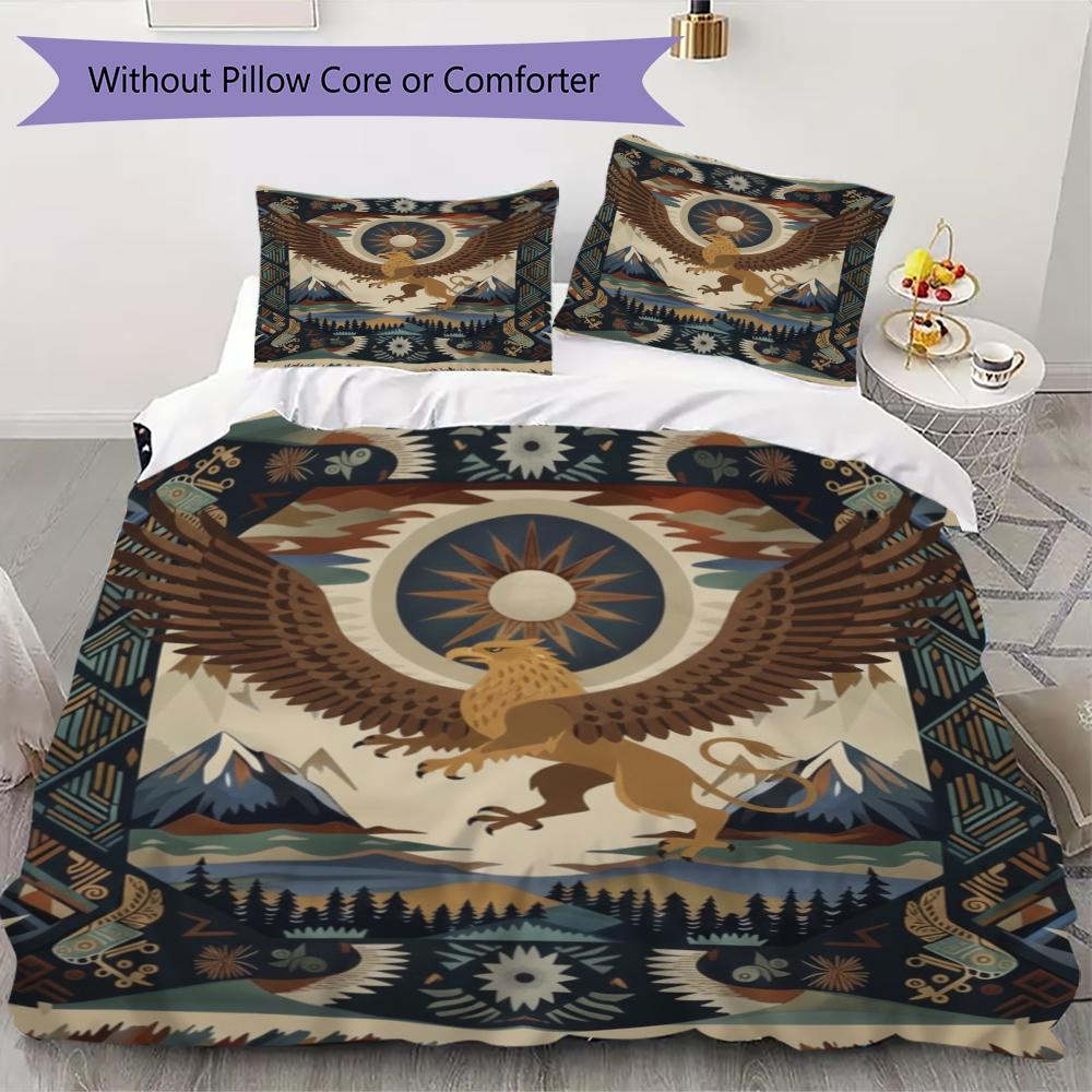 Tribalism Animal Pattern Bedding uilt Set uilt Cover Pillowcase Home Decoration Birthday Gift (1 * duvet cover + 2 * pillowcase  without core)74