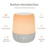HiFiD Rechargeable LED Night Light with Touch Control White Noise Machine for Babies 7 Colors Projection 30 Soothing Sounds