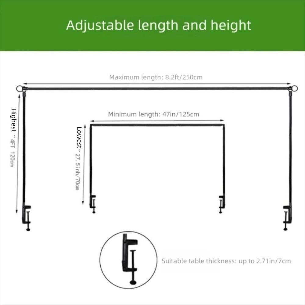 Со струбцинами над столом Стойка для шеста Вечеринка Подвесной декор Металлическая настольная арочная стойка Регулируемая настольная стойка для арки из воздушных шаров и цветов