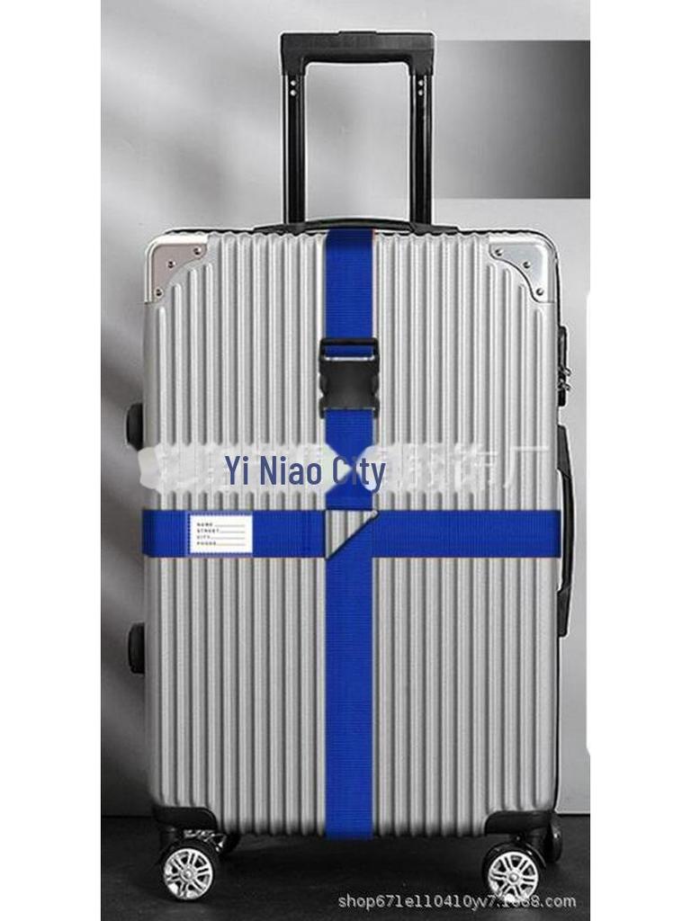 Explosion-Proof Suitcase Strap with Cross Strapping, Reinforcement Buckle, and TSA Lock