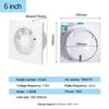 4/6 Inch Exhaust Fan Energy-saving Wall Mounted Vent Fan Anti-Mosquito Design Ventilator Extractor Fan for Bathroom Kitchen