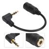 10cm 90 Degree Elbow Cable 3 Pole 3.5mm Male to Female Audio Cable  for Audio Devices