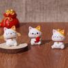1Pc Cute  Year Cartoon Lucky Cat Micro Landscape Resin Cat Micro Landscape Diy Pot Garden Decorations Miniatures