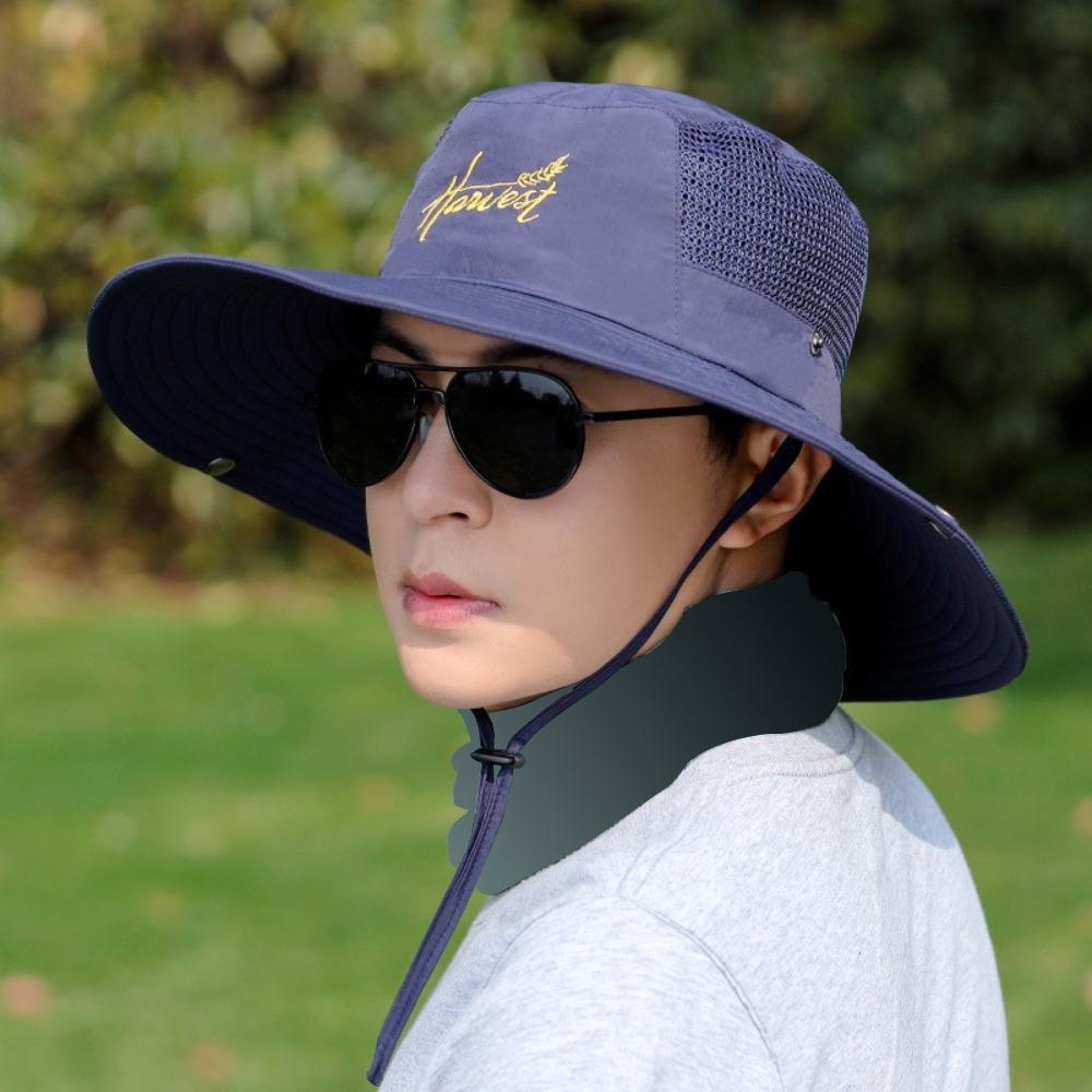 Anti-UV Fishing Cap Mesh Sunscreen Hat Fashion Bucket Hat Gift