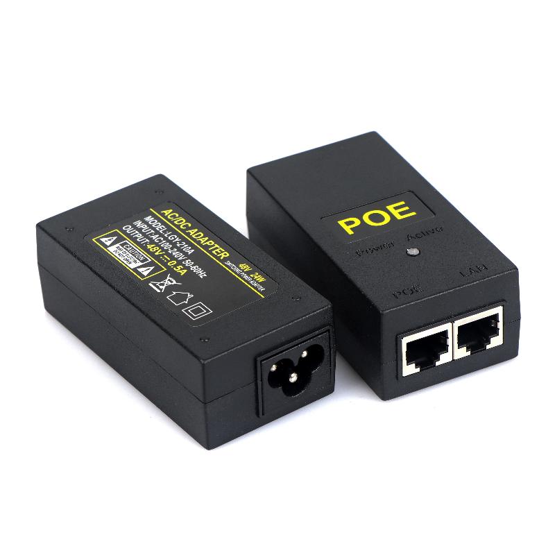 1 шт. Настольный PoE-инжектор питания Ethernet-адаптер для видеонаблюдения CCTV IP-камеры Блок питания 24 В 1 А 48 В 0,5 А 24 Вт